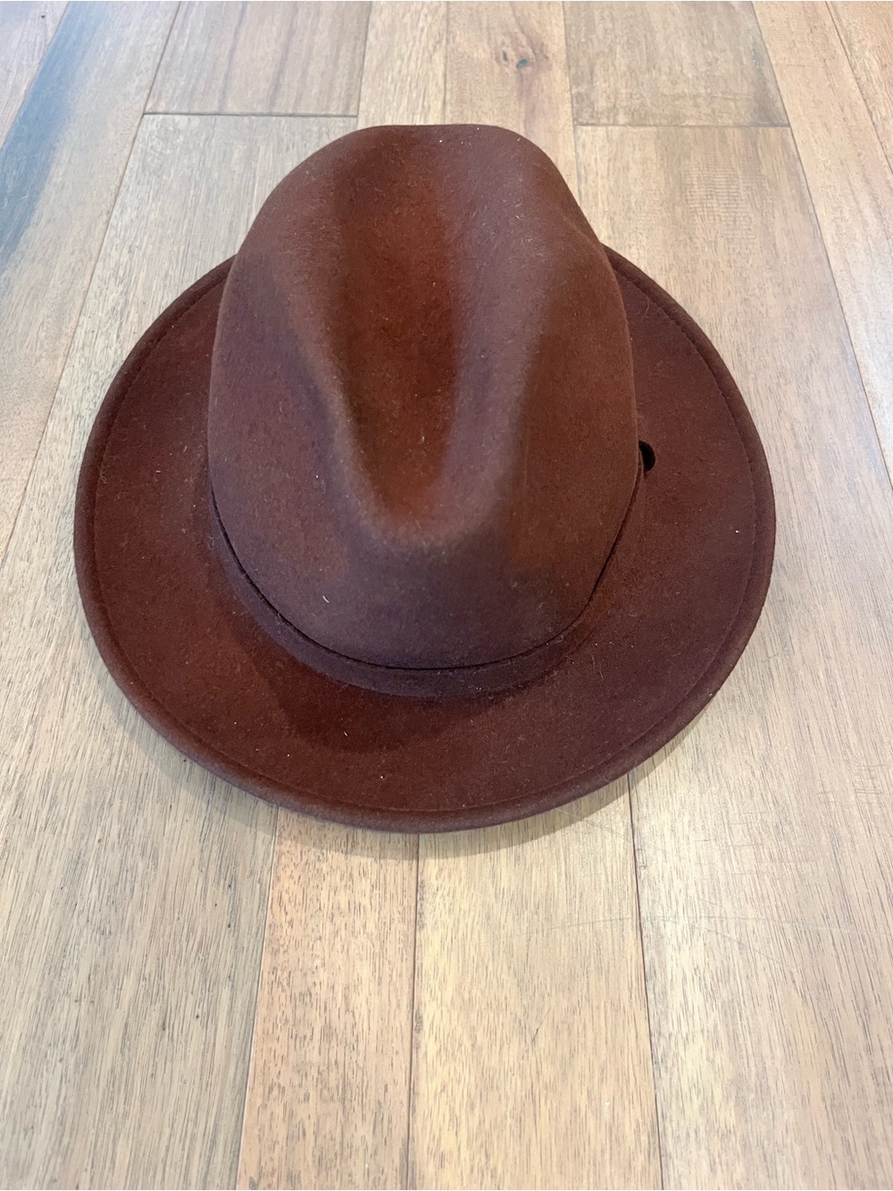 Classic Women's Brown Felt Fedora Hat